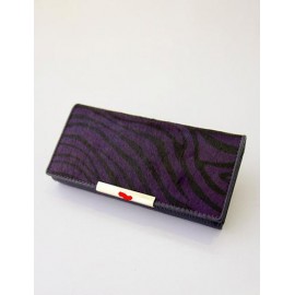 Trendy Zebra Striped Printed Clutch with Metal Bar