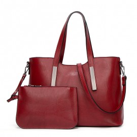  Women Handbag And Purse Sets Oil Wax Leather