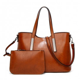  Women Handbag And Purse Sets Oil Wax Leather