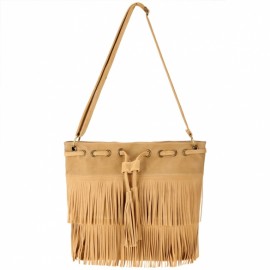 Zeagoo Fashion Women Lady Tassel Solid Casual Shoulder Cross Bag