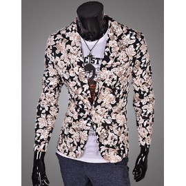 Fancy Single Button Floral Print Blazer