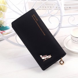 Women Fashion Synthetic Leather Foldable Purse Credit ID Card Holder Long Clutch Wallet