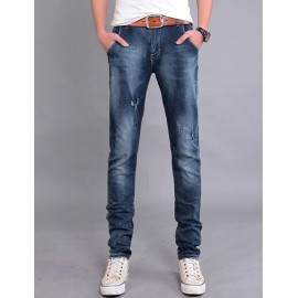 Voguish Over-Bleached Wash Distressed Slim Fit Skinny Jeans