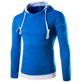 Leisure Two Tone Long Sleeve Hoody with Hood