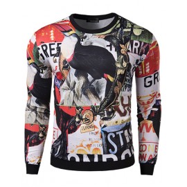 Fantastic 3D Birds Print Long Sleeve Sweatshirt for Men