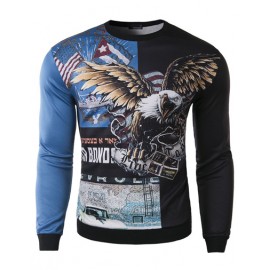 Amazing Print Slim Fit Long Sleeve Sweatshirt For Men