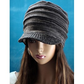 Stylish Brim Design Elastic Newsboy Cap in Assorted Color For Women